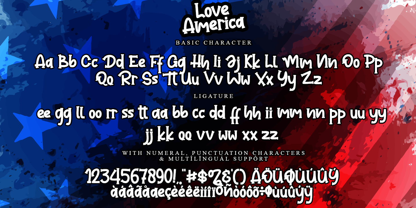 Example font Love America #3